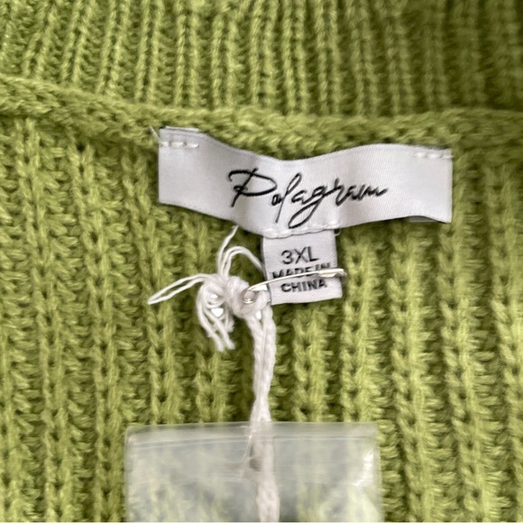 Polagram Green Sleeveless Knit Sweater Vest - Picture 3 of 4